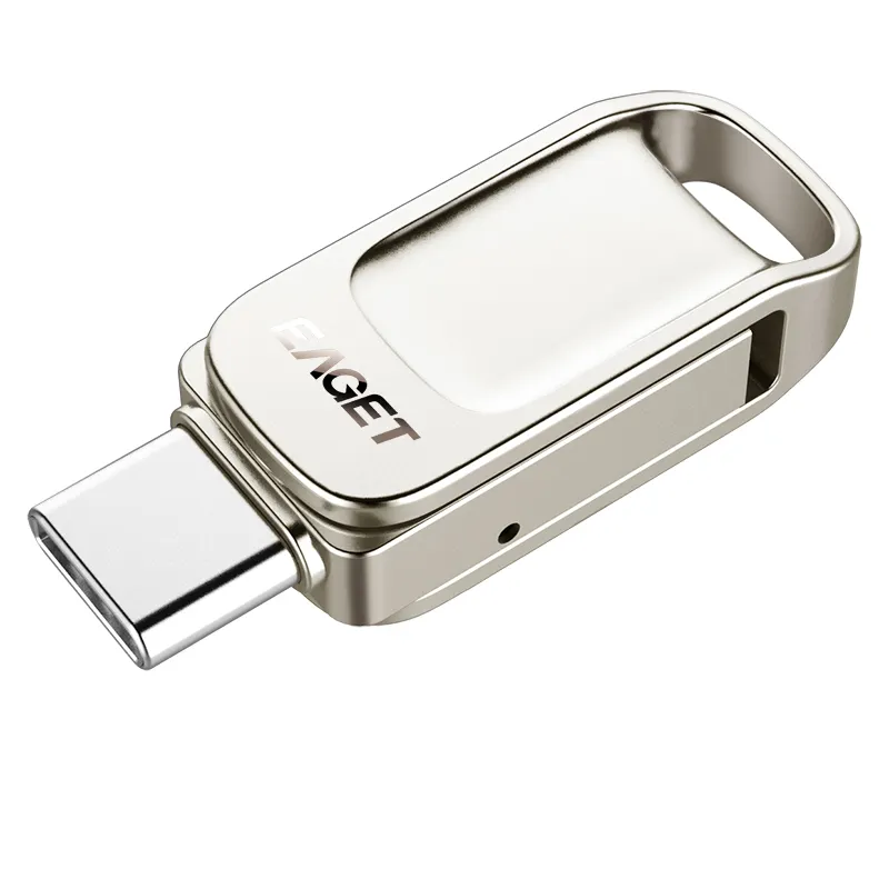 EAGET แฟลชไดรฟ์ USB Type-C ทั่วไป,แฟลชไดรฟ์ USB 3.1กันน้ำขนาด16/32/64/128GB
