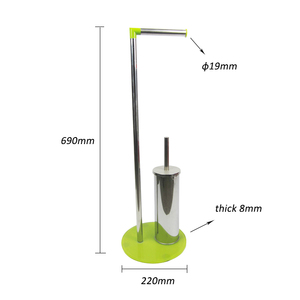 De baño de Metal libre de <span class=keywords><strong>pie</strong></span> titular de <span class=keywords><strong>papel</strong></span> higiénico con cepillo <span class=keywords><strong>soporte</strong></span> - Product Image 2