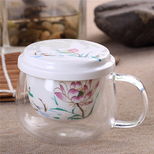 Taza de té de vasos dobles de moda de alta calidad con aislamiento de mango - Product Image 6