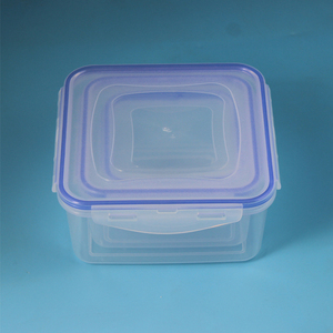 BPA Free 3 pz/set di plastica trasparente quadrato porta alimenti contenitore Kit per microonde lavastoviglie congelatore - Product Image 2