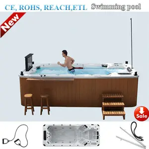 Endless swimming pool,acrylic swim spa with massage jets