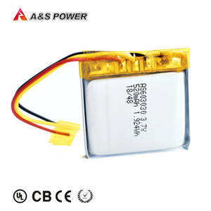 ชุดแบตเตอรี่ลิเธียมโพลิเมอร์<span class=keywords><strong>603030</strong></span> 3.7V 520mAh ที่ได้รับการรับรองจาก UL1642/cb/ UN38.3 /ce พร้อมสายไฟและขั้วต่อ1K mog