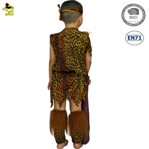 Costume d'halloween pour enfant, robe fantaisie, Cosplay, Caveman, vente en gros, - Product Image 4