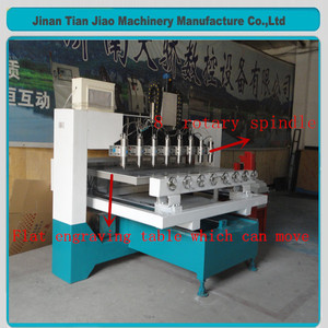 Balai manche en bois/table basse jambes/staricase/baluster faire 4 axes. 8 brocheprécision rotatifs routeur cnc - Product Image 1