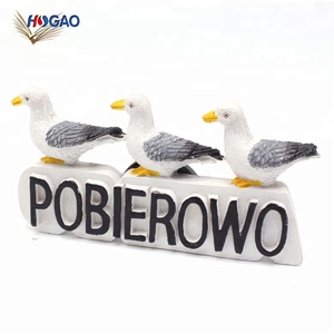 hogar regalos de empresa 2018 resina al por mayor Gaviota animales creativo imán para la fiesta de cumpleaños oficina en casa - Product Image 2