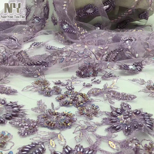 Nanyee Textile Strass <span class=keywords><strong>Tulle</strong></span> Brodé Robe De Mariée En Tissu - Product Image 3