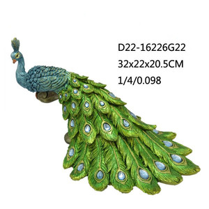 大きな樹脂製の庭の孔雀の彫像 - Product Image 3