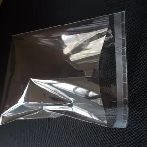 Custom cheap plastic shirt bag with clear and self sealing adhesive clear plastic opp poly bags for clothing packaging