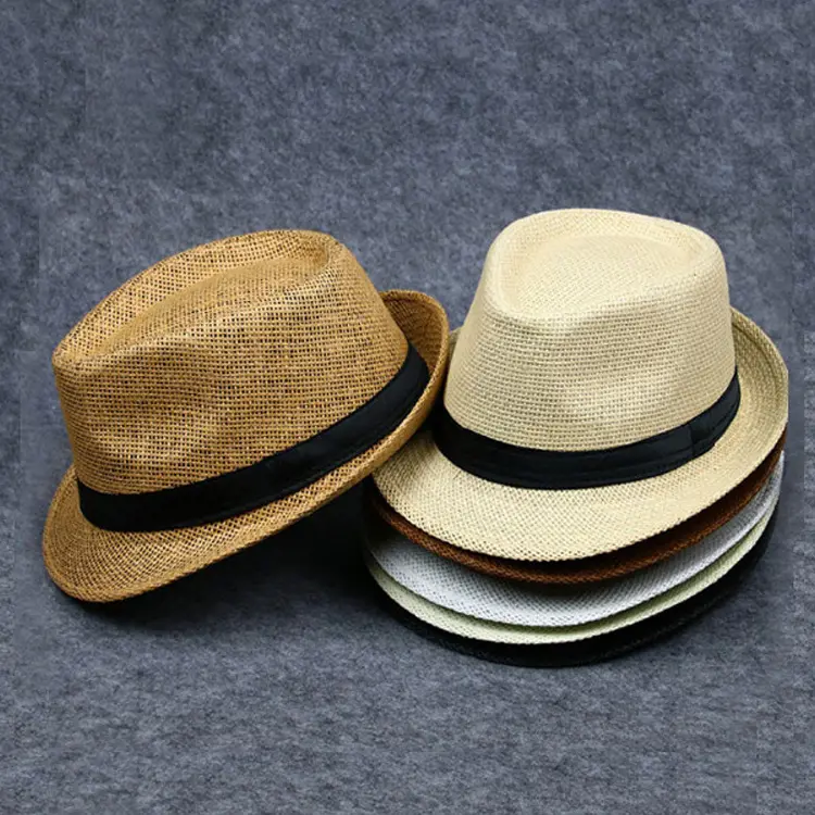 Phụ Nữ Và Nam Giới Thời Trang Mũ Nón Jazz Mũ Trilby Fedora Giá Rẻ Với Ban Nhạc Đen