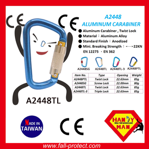 คาราไบเนอร์อลูมิเนียมรูปตัว D สำหรับปีนเขา ได้รับการรับรองมาตรฐาน CE ขายดี - Product Image 2