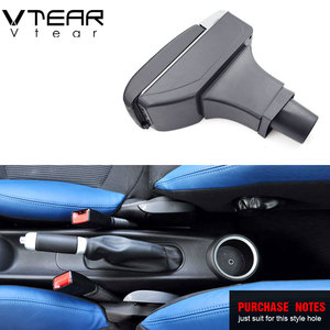 Vtear <span class=keywords><strong>Accoudoir</strong></span> avant en ABS et cuir PU avec chargeur USB, porte-gobelet et boîte de rangement centrale, accessoires intérieurs de voiture pour Mini Cooper 2006-2015 - Product Image 2