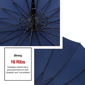 190 t 210 t Pongé Tissu <span class=keywords><strong>Parapluie</strong></span> <span class=keywords><strong>Tempête</strong></span> 16 k <span class=keywords><strong>Anti</strong></span>-dérapant Mousse Poignée <span class=keywords><strong>Parapluie</strong></span> Droit Auto Ouvert - Product Image 4