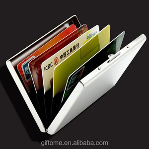 La piccola quantità di commercio all'ingrosso In Acciaio Inox RFID Blocco della carta del Supporto di Carta di Credito del raccoglitore per Gli Uomini e Le Donne - Product Image 2