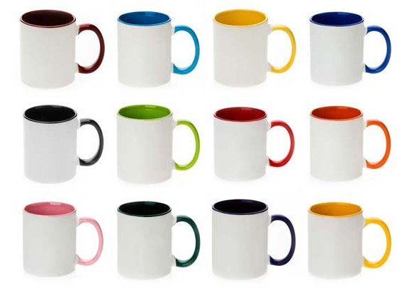 Haonai 11OZ mug colorful mug with coating color inside sublimation mug