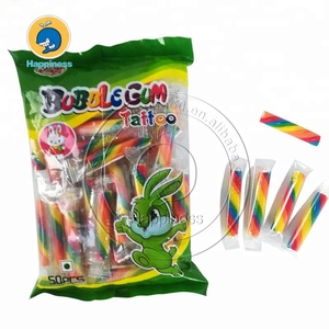 Goma de mascar de tiza de caramelo de colores con tatuaje - Product Image 1