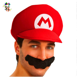 Anime Cosplay Fancy Dress <span class=keywords><strong>Costume</strong></span> <span class=keywords><strong>Mario</strong></span> <span class=keywords><strong>Bros</strong></span> Funny Adult Party Hats avec Barbe HPC-2083 - Product Image 1