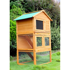 GMTPET Pet fabrika OEM toptan güzel ahşap evcil hayvan kafesi ahşap ev klasik benzersiz açık tavşan kafesleri - Product Image 3