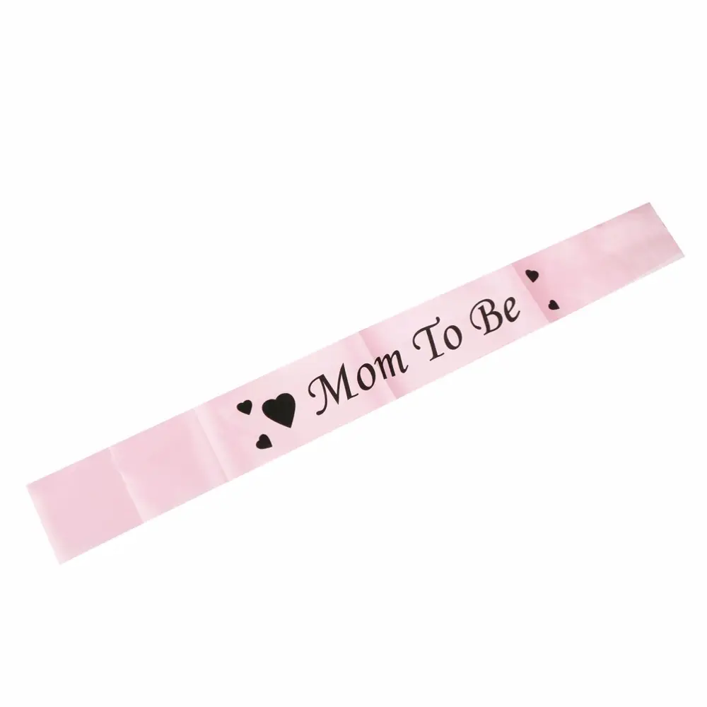 Baby Shower Satin Ribbon Mum To Be Sashes Pink Shoulder Strap New Mom Party Favors Decorative Crafts