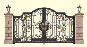 Modern Steel <strong>Gate</strong> <strong>Grill</strong> <strong>Design</strong>/House <strong>Latest</strong> Main Swing Simple Driveway Wrought Iron <strong>Gate</strong> <strong>Designs</strong> Simple - Product Image 6