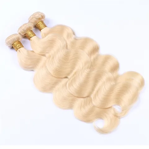 Commercio all'ingrosso 8a grade aliexpress 613 di colore biondo europeo pacchi dei capelli a buon mercato dell'onda del corpo dei capelli umani di remy tessitura dei capelli