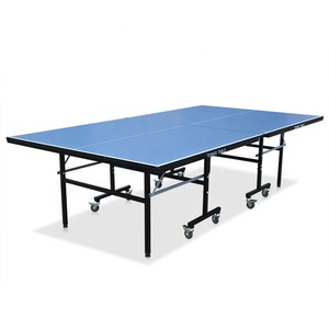 Mesa de juego de ping pong de tamaño estándar internacional, mesa de tenis de mesa de interior móvil plegable, número de - Product Image 1