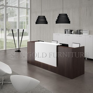 Popular Simple Design Orange and <strong>White</strong> <strong>Small</strong> Salon Reception <strong>Desk</strong> - Product Image 2