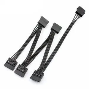 Cable IDE hembra de 4 pines a SATA para PC, adaptador de suministro de energía, convertidor de disco duro para servidor SSD de 1 a 5