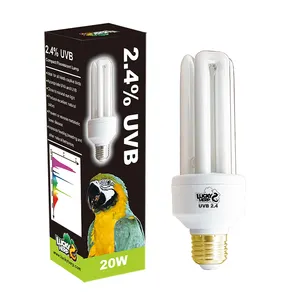 Uva ve uvb 2.4% kompakt floresan lamba 23 w güneş ışığı kuşlar için
