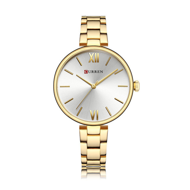 CURREN 9017 Women Simple Style Quartz Movement Watch Newest Luxury Elegant Stainless Steel Fashion Business Wrist Watches