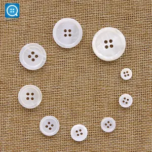 SK Custom Size 14L-44L Shell Button White Mother of Pearl River Shells Shirt Buttons