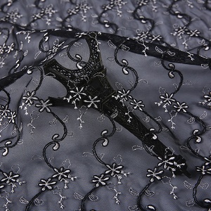 HA-15753 Shaoxing Textile Fashion High Quality <strong>Cord</strong> Indian Dress Embroidery Fabric <strong>Net</strong> - Product Image 4