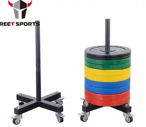 China fitness supplier gym equipment bumper weight plate rack for sale