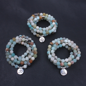 Cuentas de 108 para <span class=keywords><strong>hombre</strong></span> y mujer, <span class=keywords><strong>pulsera</strong></span> de Buda, abalorio de loto, 8mm, venta al por mayor - Product Image 2