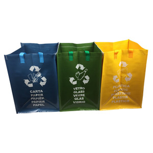 custom design laminated pp woven trash bag eco refuse bag