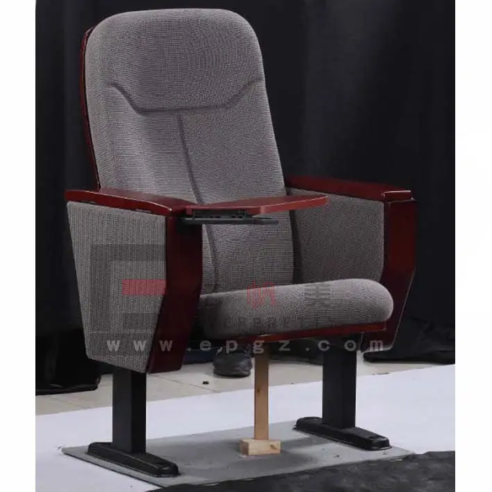 Katlanır Konferans Salonu Mobilya oditoryum sandalyesi Kumaş sinema koltuğu ile yazma pedi