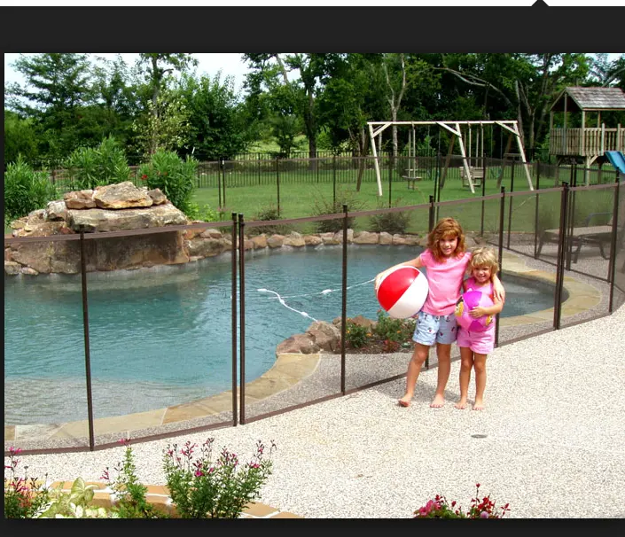 Presa di fabbrica pieghevole portatile di alta qualità recinzione temporanea per piscina in rete di PVC di sicurezza per bambini