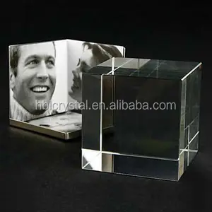 Honor of crystal Fashion Design Cube Crystal Photo Frame FOr Souvenir Gifts