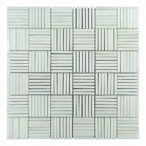 Wholesale Polished China White Marble Stone White Marble Tile Floor Tile Mosaics Interior Decoration Background