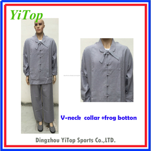 Gros coton han vêtements kungfu de Shaolin moine bouddhiste uniformes bouddhisme kungfu robes - Product Image 5