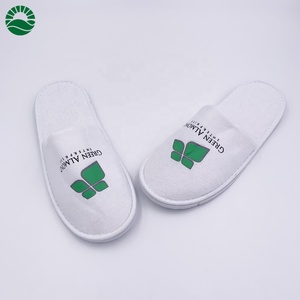 Pantoufle d'hôtel de velours blanc d'hôtel cinq étoiles de luxe de Customfor - Product Image 2