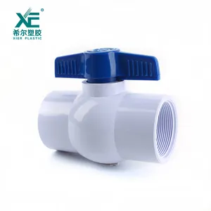 Handle Type Ball Valve Blue Butterfly Handle Pvc 2 Inch Thread Compact Ball Valve