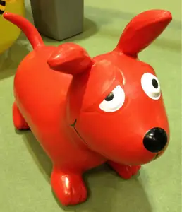 PVC çocuk atlama hayvan, şişirilmiş PVC Skippy hayvanlar-köpek