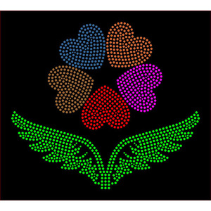 Thời Trang Tùy Chỉnh Hình Dạng Hoa Motif Hotfix Strass Mẫu Thiết Kế Rhinestone - Product Image 2