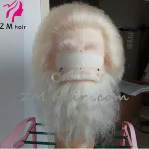 ZM hair Fashion Tim styled short santa yak Hair Wig and Beard set