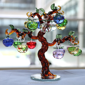 Arbre de Noël en cristal de haute qualité, style 2023, avec des pommes colorées pour la décoration de Noël - Product Image 2