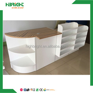 Bancone Cassa per Supermercato in Acciaio e MDF - Product Image 3