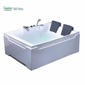 CE GreenGoods Peralatan Mandi Pabrik, 2 Orang Hot Spa Jetted Shower Combo Pijat Pusaran Air Bak Besar