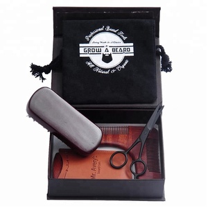 Premium Quality Private Label Mens <strong>Beard</strong> <strong>Grooming</strong> Kit <strong>Beard</strong> Comb Brush Scissors Gift <strong>Set</strong> - Product Image 3