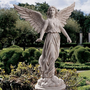 Statue di Angeli in Pietra Naturale Bianca per Uomo e Donna - Product Image 1