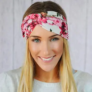 Lộn Xộn Bow Headwraps Sọc Headband Phụ Nữ Tóc Ban Nhạc Đàn Hồi Bông Headband